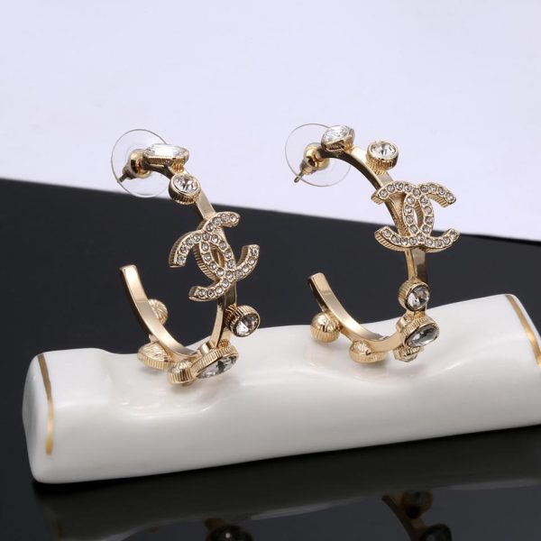 réplica,joyas,joyería,1:1,replica,fake,lujo,barato pendientes de letras exquisitos de chanel
