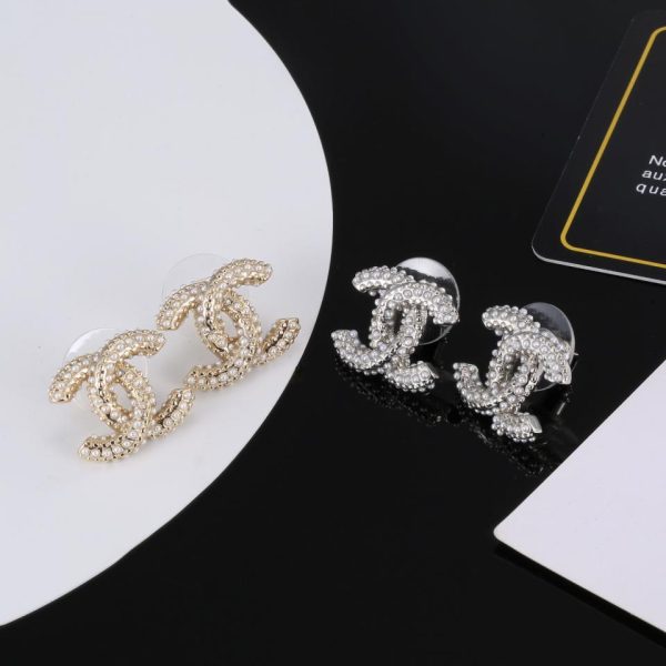 réplica,joyas,joyería,1:1,replica,fake,lujo,barato Pendientes Chanel Egipto doble c