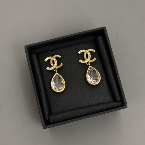 réplica,joyas,joyería,1:1,replica,fake,lujo,barato Pendientes colgantes Chanel color pistola cc