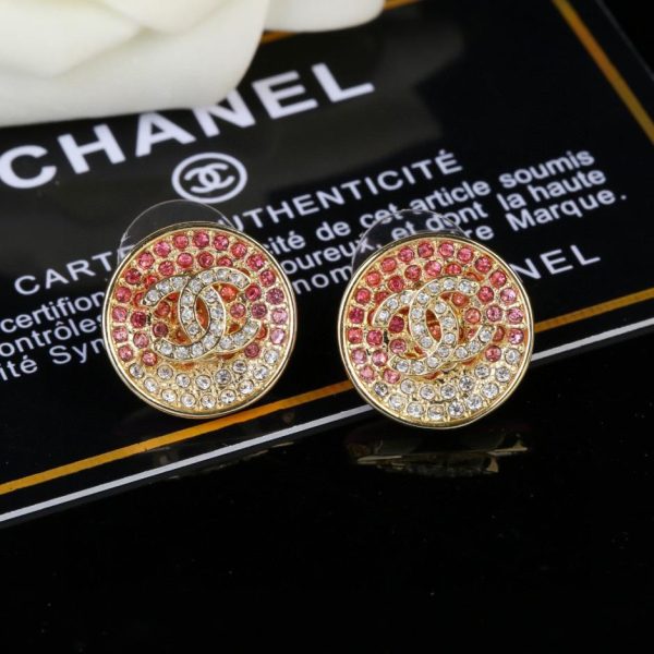 réplica,joyas,joyería,1:1,replica,fake,lujo,barato Pendientes degradados con gota de aceite rosa de Chanel