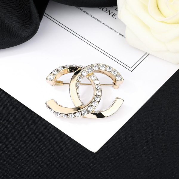 réplica,joyas,joyería,1:1,replica,fake,lujo,barato Chanel Otoño e Invierno Broche Doble C Rosa Diamante