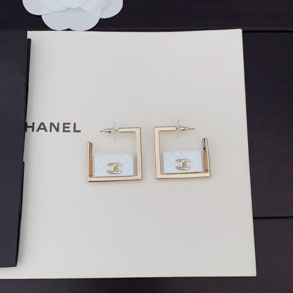 réplica,joyas,joyería,1:1,replica,fake,lujo,barato Pendientes cuadrados de bolso Chanel