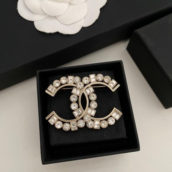 réplica,joyas,joyería,1:1,replica,fake,lujo,barato Broche Chanel con estrella de cinco puntas y diamantes redondos