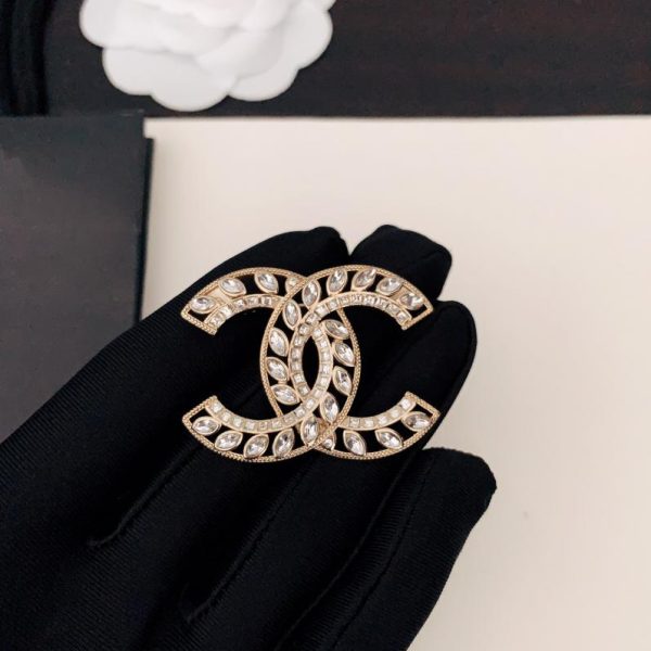 réplica,joyas,joyería,1:1,replica,fake,lujo,barato Broche Chanel con estrella de cinco puntas y diamantes redondos