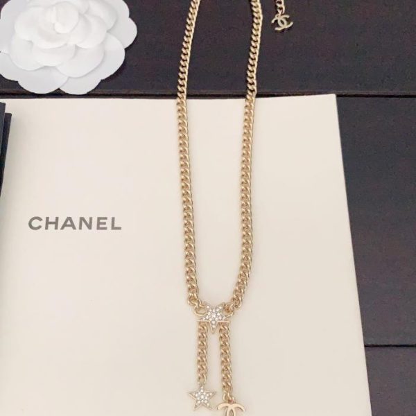 réplica,joyas,joyería,1:1,replica,fake,lujo,barato Pendientes redondos Chanel estrella blanca de cinco puntas