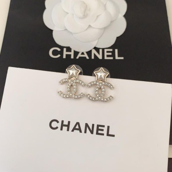 réplica,joyas,joyería,1:1,replica,fake,lujo,barato Pendientes de estrella de cinco puntas de resina Chanel