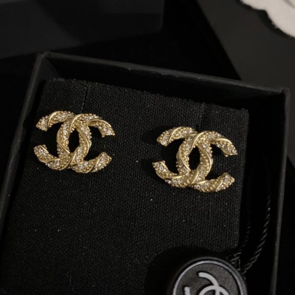réplica,joyas,joyería,1:1,replica,fake,lujo,barato Ganchos para la oreja Chanel estrella de cinco puntas blanca