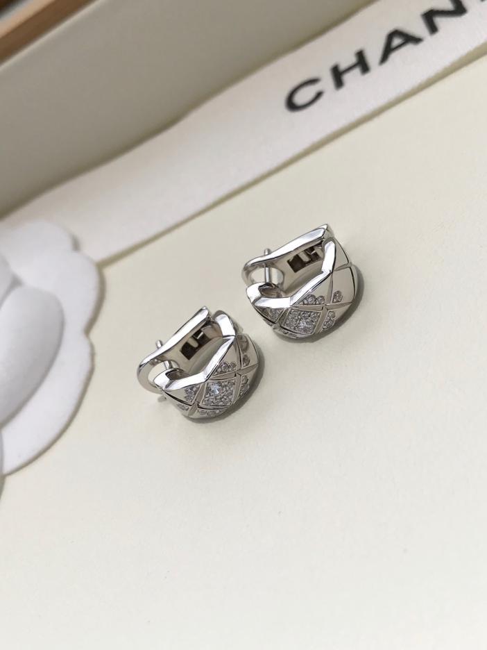 réplica,joyas,joyería,1:1,replica,fake,lujo,barato réplica,joyas,joyería,1:1,replica,fake,lujo,barato Pendientes Chanel Coco con diamantes aplastados
