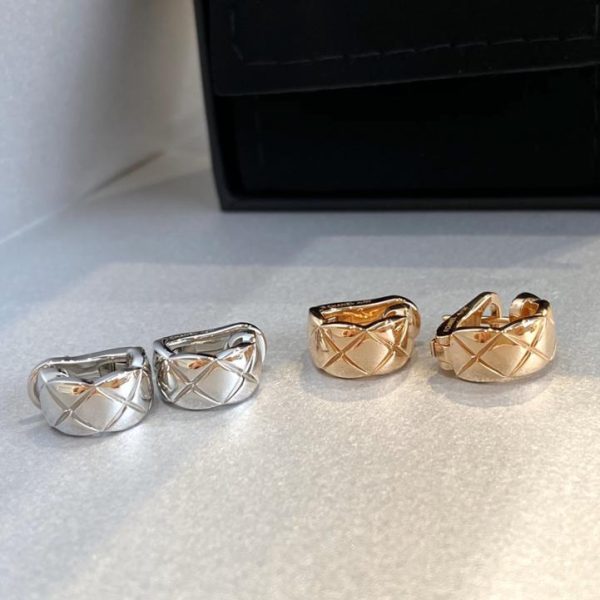 réplica,joyas,joyería,1:1,replica,fake,lujo,barato Pendientes Chanel Coco aplastados