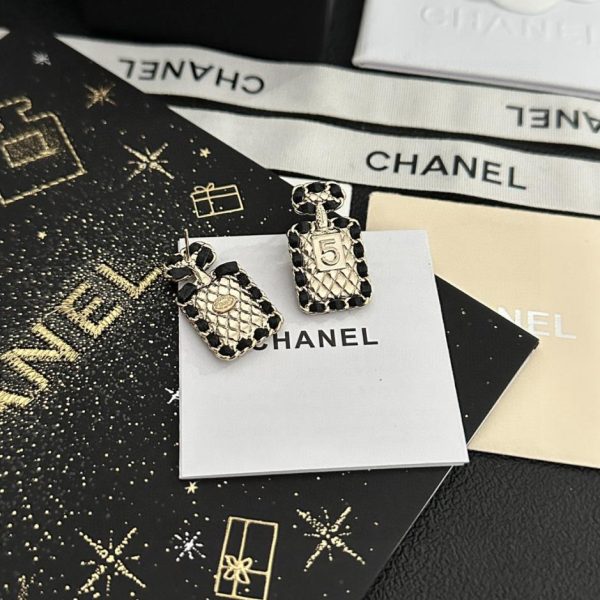 réplica,joyas,joyería,1:1,replica,fake,lujo,barato Pendientes Chanel doble C