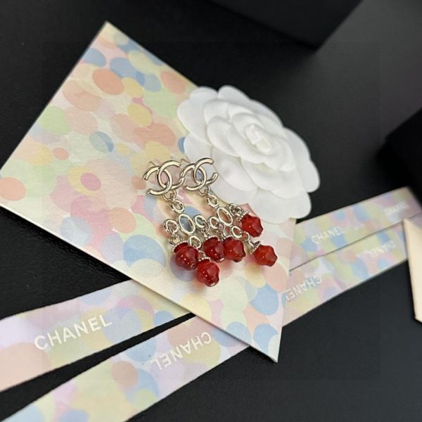 réplica,joyas,joyería,1:1,replica,fake,lujo,barato Pendientes Chanel doble C