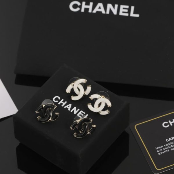 réplica,joyas,joyería,1:1,replica,fake,lujo,barato Pendientes Chanel doble C