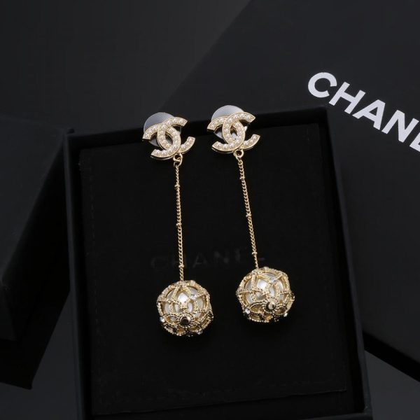 réplica,joyas,joyería,1:1,replica,fake,lujo,barato Pendientes largos CHANEL
