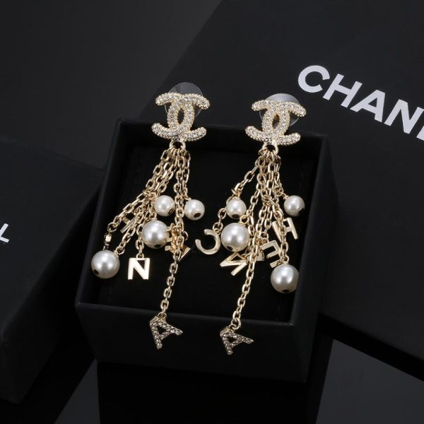 réplica,joyas,joyería,1:1,replica,fake,lujo,barato Pendientes Chanel Egipto doble c