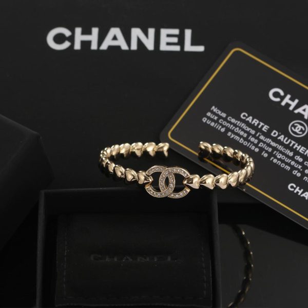 réplica,joyas,joyería,1:1,replica,fake,lujo,barato Pulsera Chanel de cuero negro.