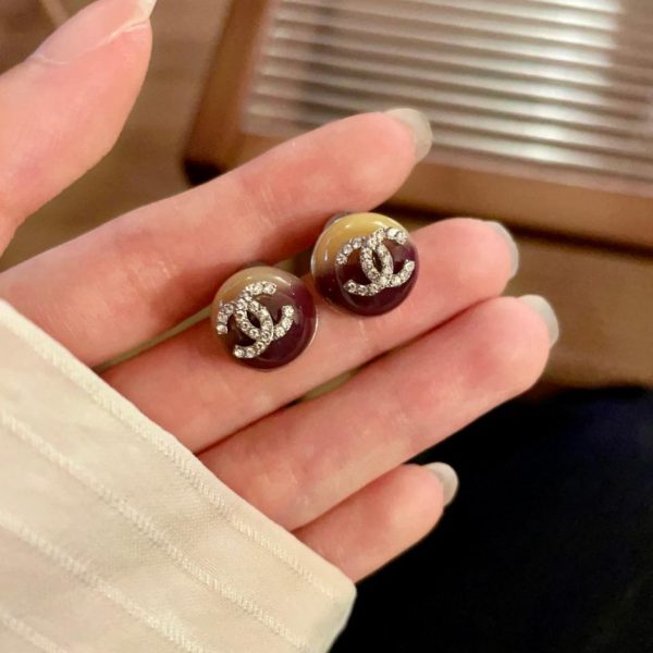 réplica,joyas,joyería,1:1,replica,fake,lujo,barato Pendientes Chanel doble C