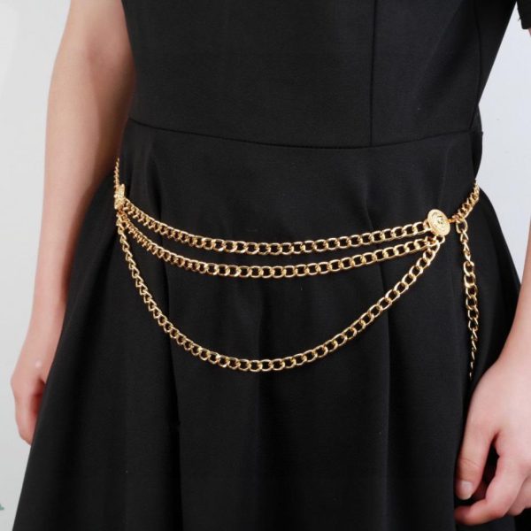 réplica,joyas,joyería,1:1,replica,fake,lujo,barato Cadena de cintura con león Chanel