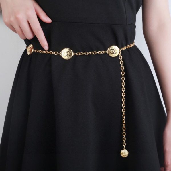 réplica,joyas,joyería,1:1,replica,fake,lujo,barato Cadena de cintura Chanel de piel de cordero