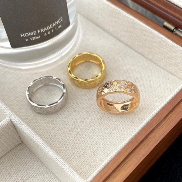réplica,joyas,joyería,1:1,replica,fake,lujo,barato Anillo Chanel Coco Crush con diamantes
