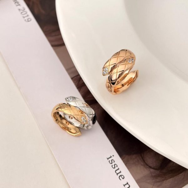 réplica,joyas,joyería,1:1,replica,fake,lujo,barato Chanel Coco CRUSH Versión ancha del anillo