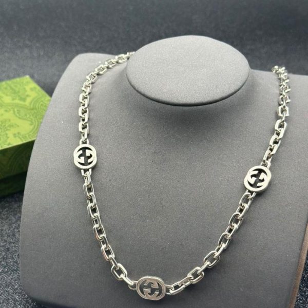 réplica,joyas,joyería,1:1,replica,fake,lujo,barato Collar Gucci Doble G