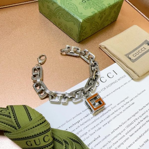 réplica,joyas,joyería,1:1,replica,fake,lujo,barato Collar Gucci con doble G entrelazada