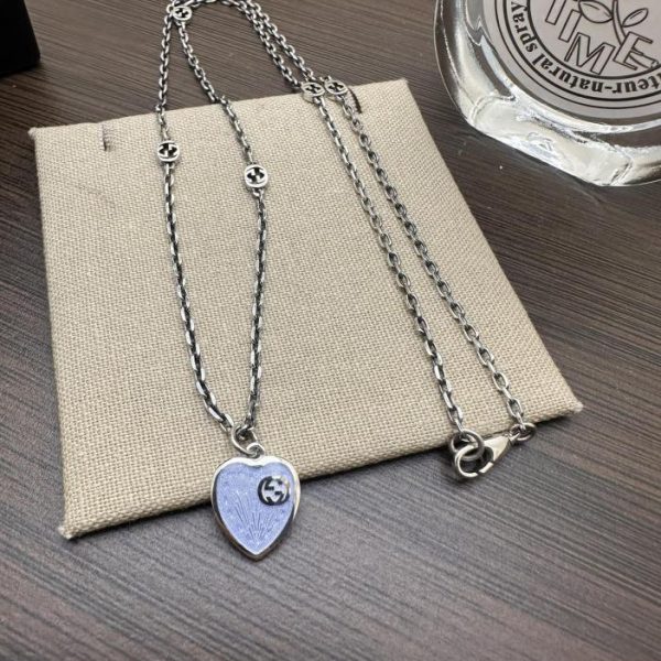réplica,joyas,joyería,1:1,replica,fake,lujo,barato Collar Gucci Love esmaltado