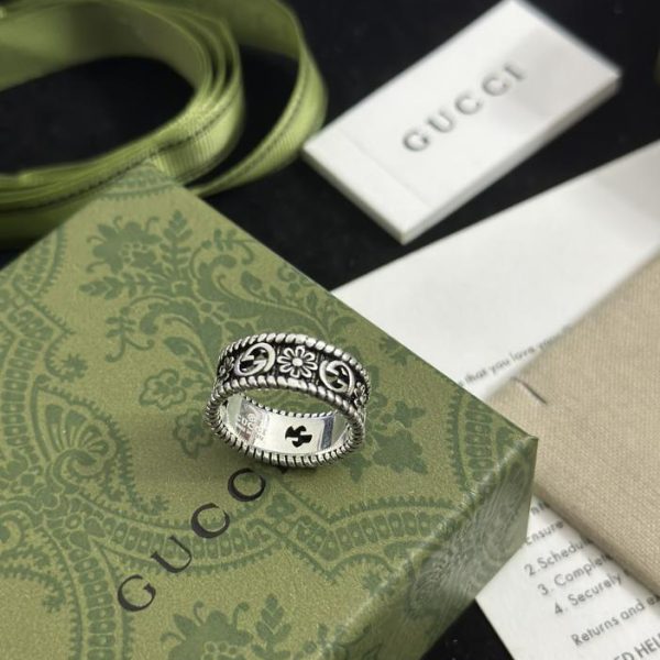 réplica,joyas,joyería,1:1,replica,fake,lujo,barato Anillo con cabeza de tigre con doble G de Gucci
