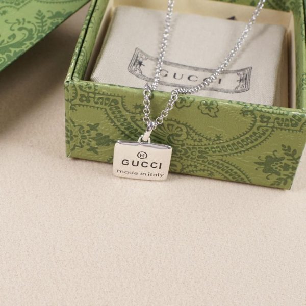 réplica,joyas,joyería,1:1,replica,fake,lujo,barato Collar cuadrado de flores y pájaros de Gucci