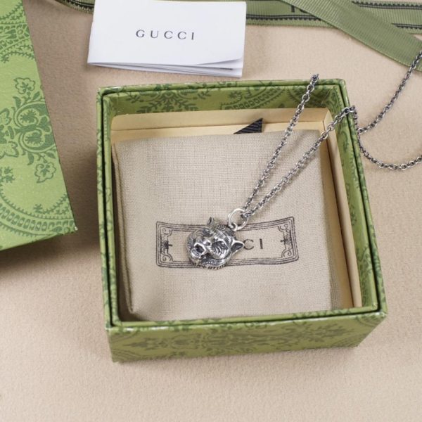 réplica,joyas,joyería,1:1,replica,fake,lujo,barato Collar Gucci con cabeza de tigre