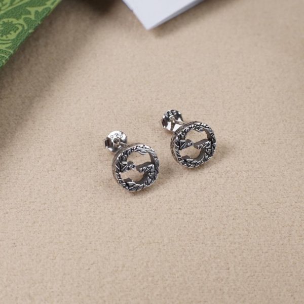 réplica,joyas,joyería,1:1,replica,fake,lujo,barato Pendientes Gucci con doble G entrelazada