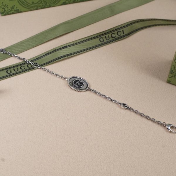 réplica,joyas,joyería,1:1,replica,fake,lujo,barato Pulsera Gucci ovalada de plata