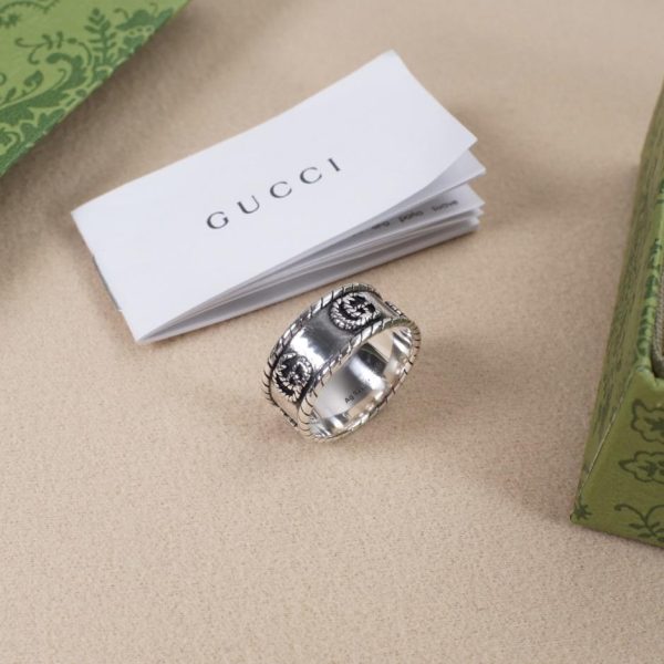 réplica,joyas,joyería,1:1,replica,fake,lujo,barato Pulsera Gucci de plata con doble g entrelazada