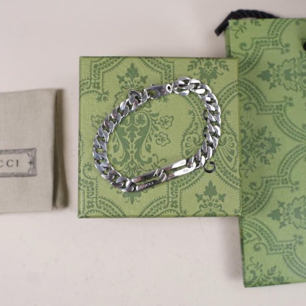 réplica,joyas,joyería,1:1,replica,fake,lujo,barato pulsera Gucci con doble g entrelazada