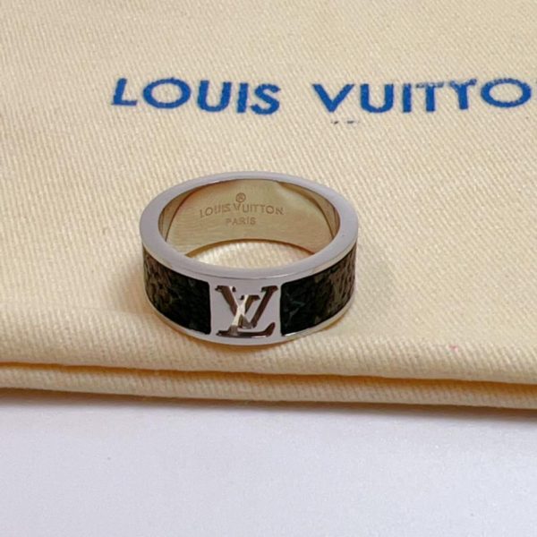 réplica,joyas,joyería,1:1,replica,fake,lujo,barato Anillo con letras de cuero LOUIS VUITTON