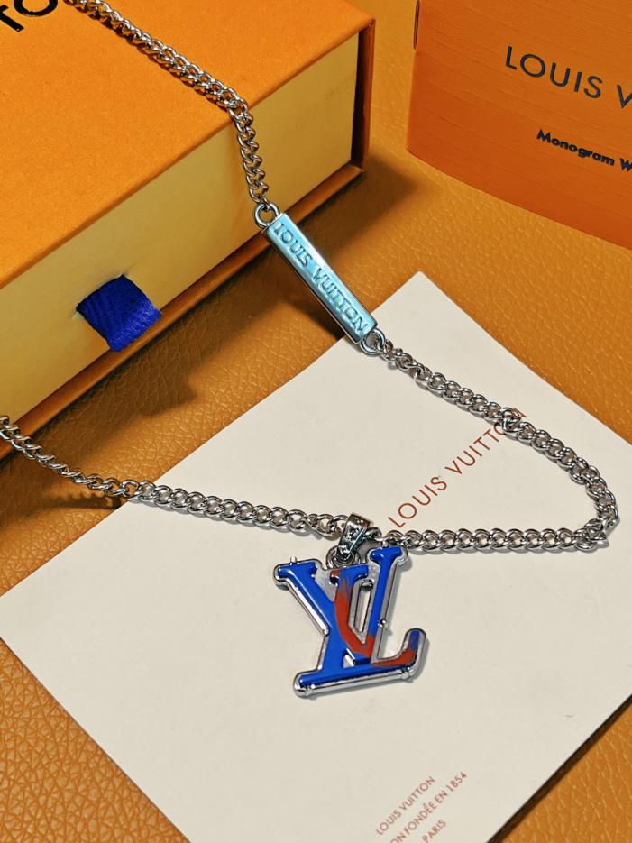 réplica,joyas,joyería,1:1,replica,fake,lujo,barato Collar con monograma de LOUIS VUITTON para hombre