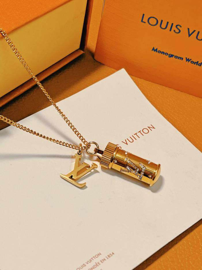 réplica,joyas,joyería,1:1,replica,fake,lujo,barato Collar con frasco de perfume de diamantes LOUIS VUITTON