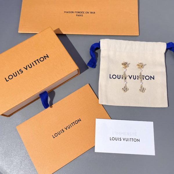 réplica,joyas,joyería,1:1,replica,fake,lujo,barato Pulsera de perlas y flores doradas de LOUIS VUITTON