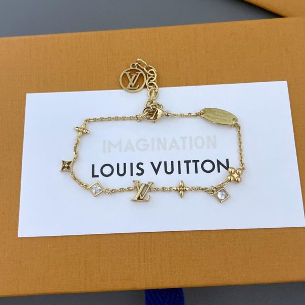 réplica,joyas,joyería,1:1,replica,fake,lujo,barato Collar de perlas de flores doradas de LOUIS VUITTON