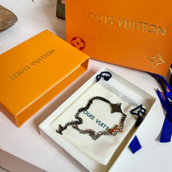 réplica,joyas,joyería,1:1,replica,fake,lujo,barato Collar LOUIS VUITTON con acabado lacado en paladio multicolor