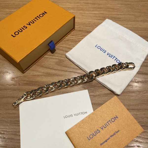 réplica,joyas,joyería,1:1,replica,fake,lujo,barato Pulsera LOUIS VUITTON con parches de eslabones