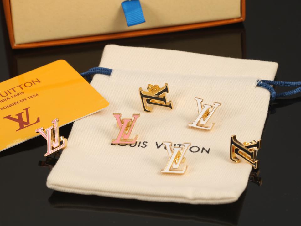 réplica,joyas,joyería,1:1,replica,fake,lujo,barato réplica,joyas,joyería,1:1,replica,fake,lujo,barato Pendientes con letras goteando aceite de LOUIS VUITTON