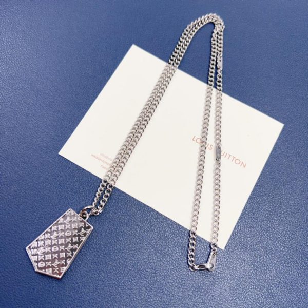 réplica,joyas,joyería,1:1,replica,fake,lujo,barato Collar con etiqueta grande LOUIS VUITTON