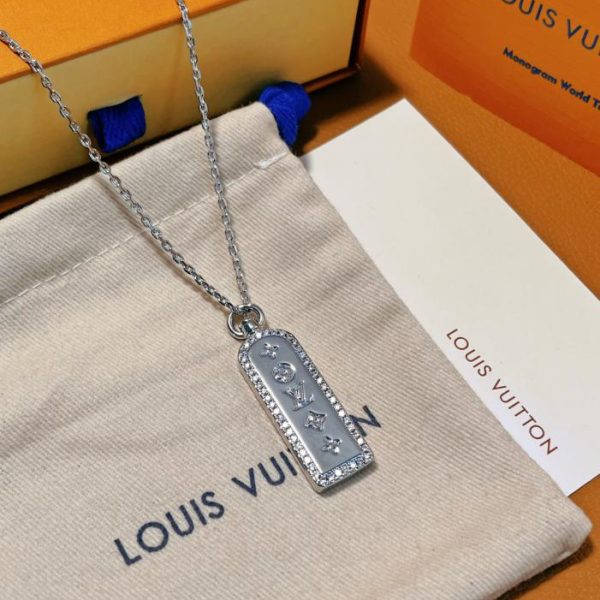 réplica,joyas,joyería,1:1,replica,fake,lujo,barato Collar con etiqueta grande LOUIS VUITTON
