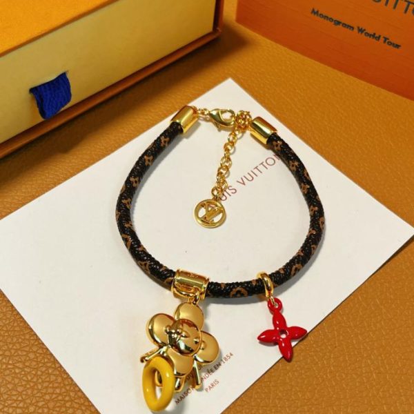 réplica,joyas,joyería,1:1,replica,fake,lujo,barato LOUIS VUITTON Pulsera de cuero floreciente