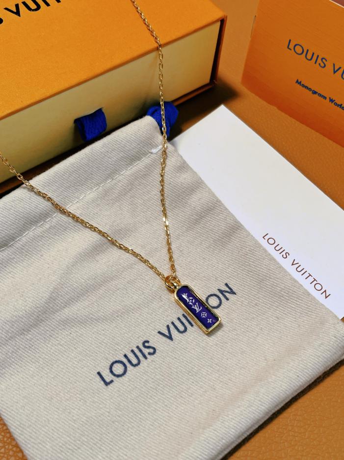 réplica,joyas,joyería,1:1,replica,fake,lujo,barato réplica,joyas,joyería,1:1,replica,fake,lujo,barato Collar con etiqueta pequeña LOUIS VUITTON