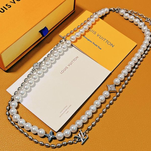 réplica,joyas,joyería,1:1,replica,fake,lujo,barato Collar con etiqueta pequeña LOUIS VUITTON