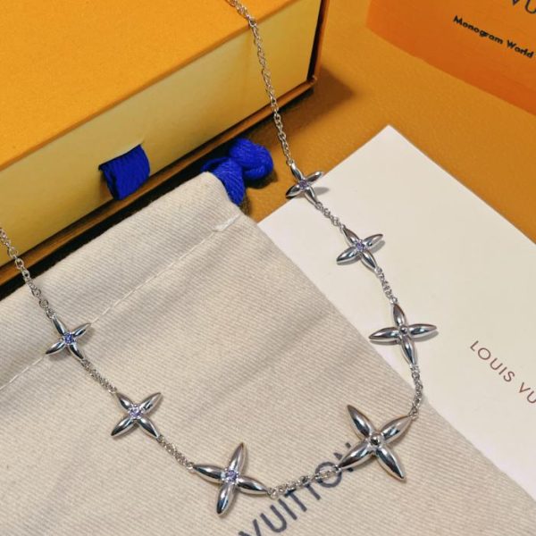 réplica,joyas,joyería,1:1,replica,fake,lujo,barato LOUIS VUITTON Collar Louisette Signature de metal