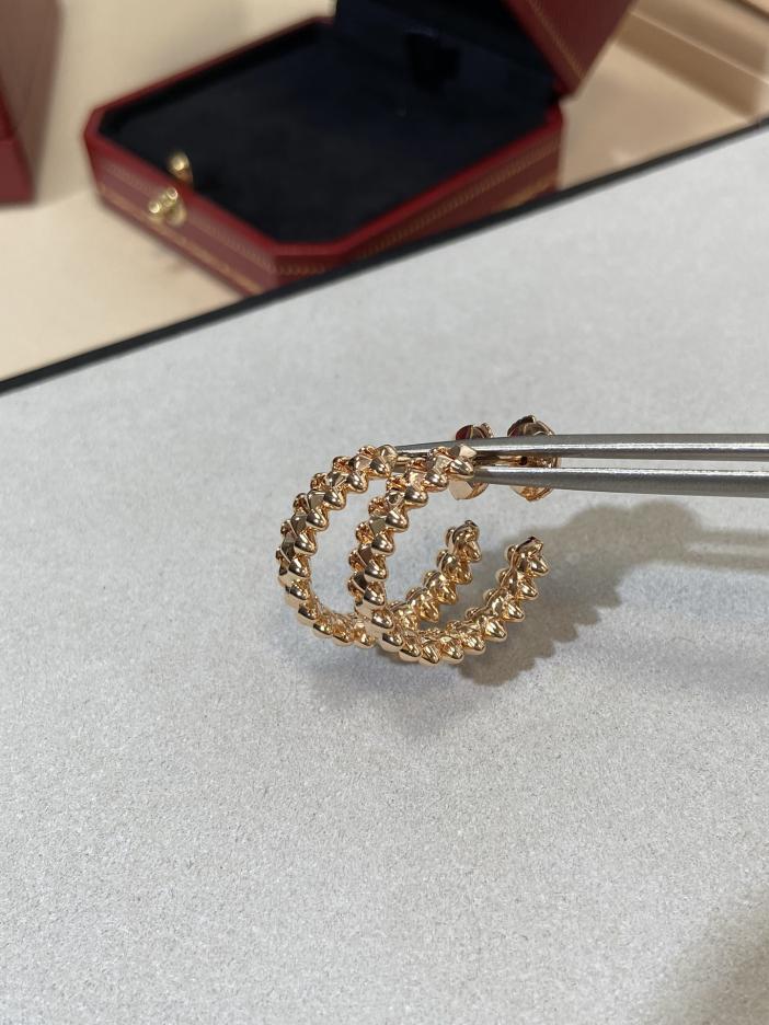 réplica,joyas,joyería,1:1,replica,fake,lujo,barato Pendientes con elemento de remache Cartier