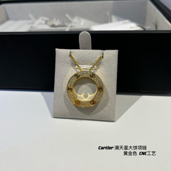 réplica,joyas,joyería,1:1,replica,fake,lujo,barato Collar con forma de panqueque de gypsophila de la serie Love de Cartier